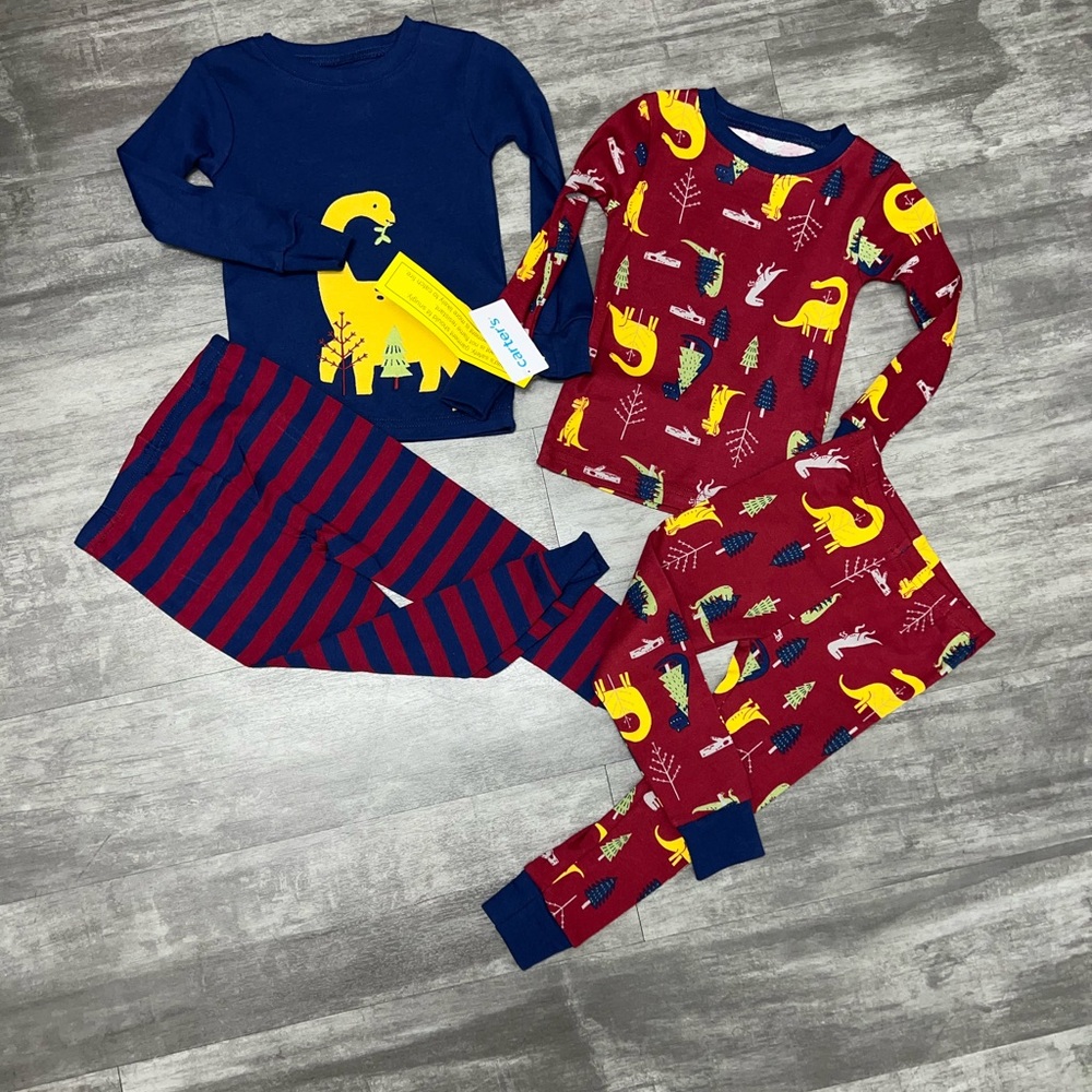 New Carters 4 pc Dinosaur pjs